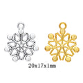 Zinc Alloy Snowflake Charm Pendant No.042465 for DIY Necklace Bracelet Jewelry Making view 1