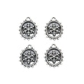 Zinc Alloy Snowflake Charm Pendant No.762025 for DIY Necklace Bracelet Jewelry Making view 3