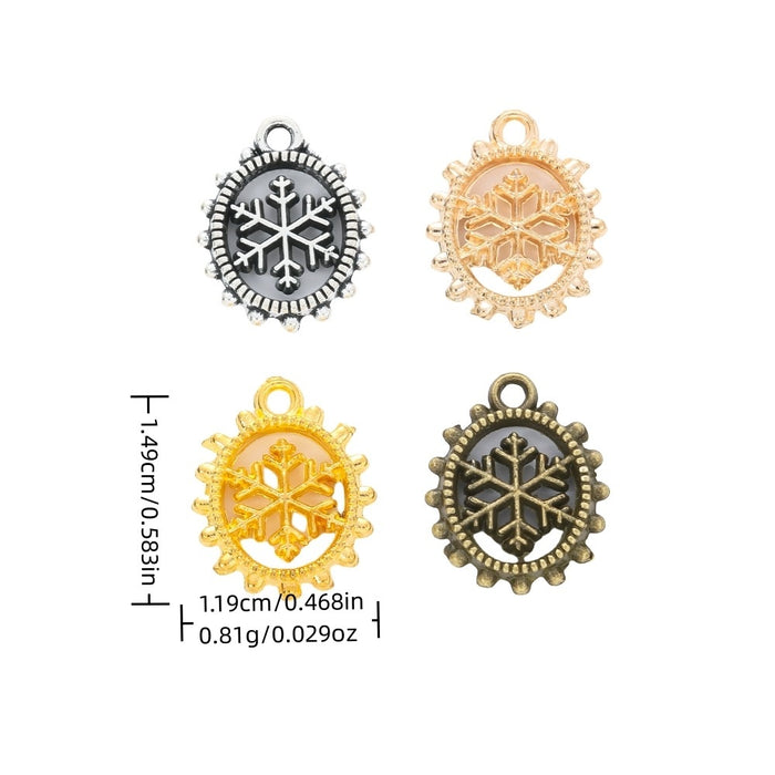 Zinc Alloy Snowflake Charm Pendant No.762025 for DIY Necklace Bracelet Jewelry Making