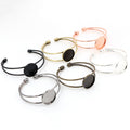 20/25mm Solid Copper Bangle Bracelet Blank Settings For DIY Jewelry Making Accessories, 15g view 3