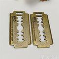 Vintage Razor Blade Alloy Charm Pendant