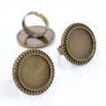 20mm Inner Diameter Alloy Ring Gemstone Base Tray DIY Pendant Jewelry Findings 5g view 3