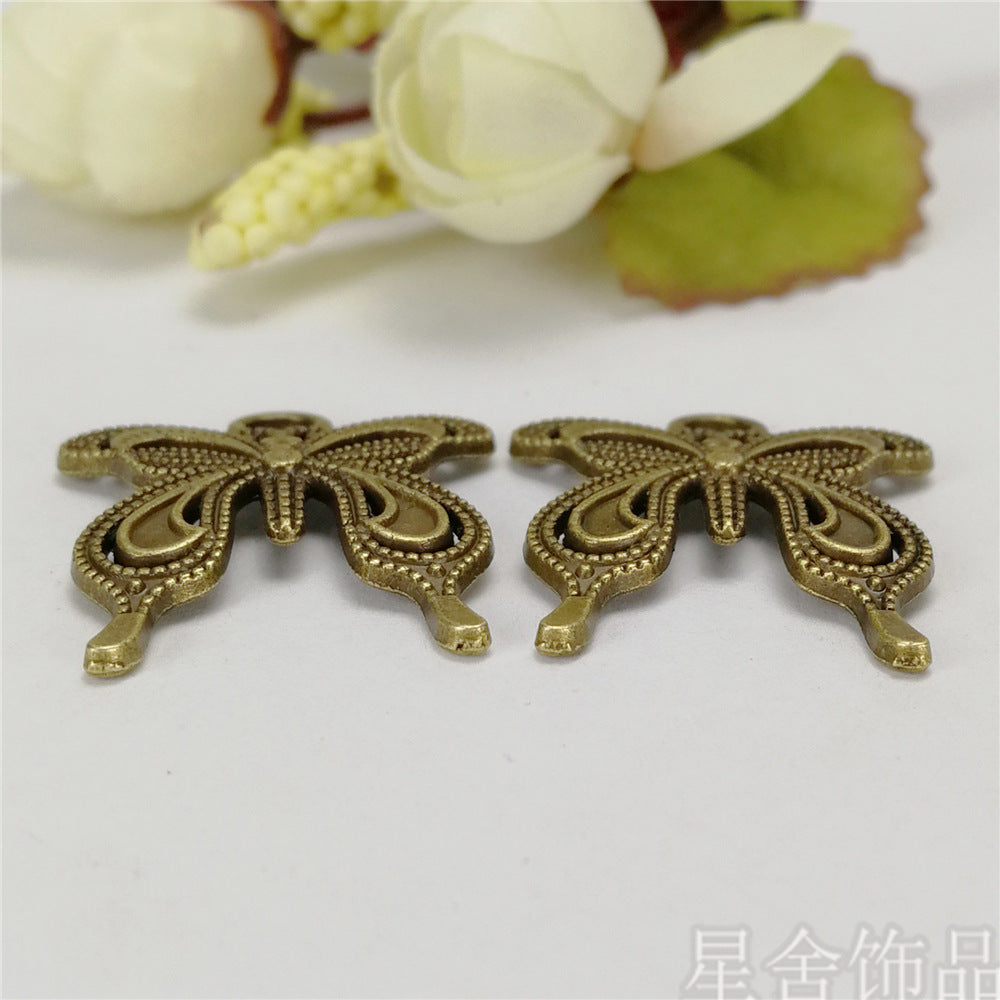 Vintage Alloy Butterfly Charm Pendant 28x24mm