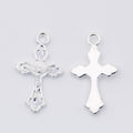 Zinc Alloy Cross Charm Pendant No.577842 for DIY Necklace Bracelet Jewelry Making view 4