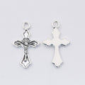 Zinc Alloy Cross Charm Pendant No.577842 for DIY Necklace Bracelet Jewelry Making view 3