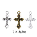 Zinc Alloy Cross Charm Pendant No.577842 for DIY Necklace Bracelet Jewelry Making view 1