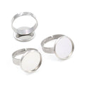 Cabochon 10-25mm Inner Stainless Steel Ring Bezel Tray DIY Pendant Jewelry Findings 2/3g view 2