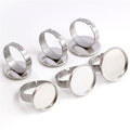 Cabochon 10-25mm Inner Stainless Steel Ring Bezel Tray DIY Pendant Jewelry Findings 2/3g view 5