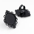 20mm Inner Alloy Ring Bezel Tray For Time Gem Cabochon DIY Pendant Jewelry Findings 5g view 4