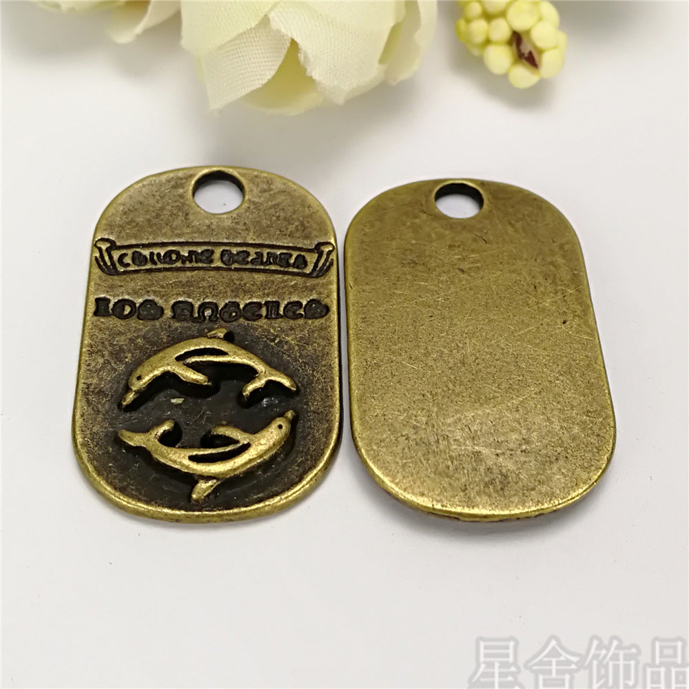 32x19mm Alloy Dolphin Charm Pendant for DIY Jewelry