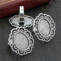 13x18mm Inner Oval Alloy Ring Gemstone Bezel Tray For Time Gemstone DIY Pendant Jewelry Findings view 4