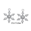 Antique Silver Zinc Alloy Snowflake Charm Pendant No.929758 for DIY Necklace Bracelet Jewelry Making view 1