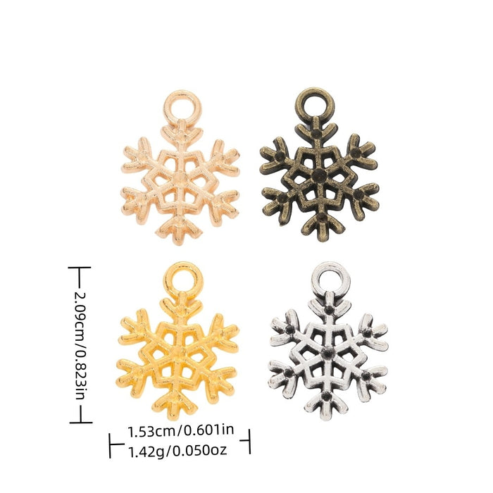 Zinc Alloy Snowflake Charm Pendant No.025975 for DIY Necklace Bracelet Jewelry Making