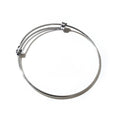 65mm 7g Stainless Steel Titanium Steel Coil Push Pull Adjustable Open Bangle Bracelet For DIY Jewelry view 3