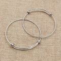 65mm 7g Stainless Steel Titanium Steel Coil Push Pull Adjustable Open Bangle Bracelet For DIY Jewelry view 4