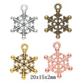 Zinc Alloy Snowflake Charm Pendant No.173564 for DIY Necklace Bracelet Jewelry Making view 1