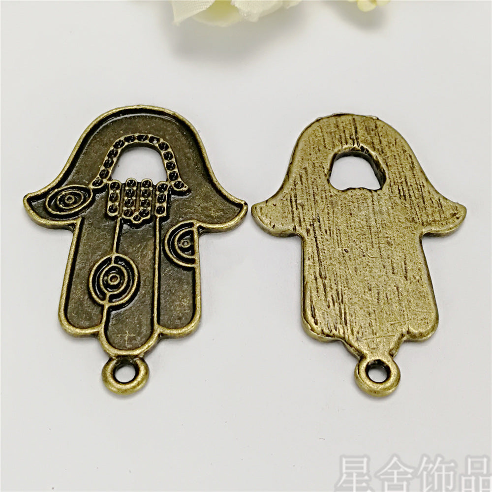 40x27mm Alloy Hand Pendant Charm