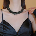 Colorful Seed Bead Wrapped Geometric Bohemian Choker Necklace For Women view 4