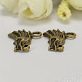 Sculpted Dragon Head Charm for Jewelry Making in Three Finishes view 3