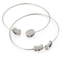 Fashion Minimalist Stainless Steel Open Bangle Bracelet DIY Jewelry Findings 12mm Inner Diameter 6g view 5