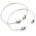 Fashion Minimalist Stainless Steel Open Bangle Bracelet DIY Jewelry Findings 12mm Inner Diameter 6g view 4