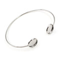 Fashion Minimalist Stainless Steel Open Bangle Bracelet DIY Jewelry Findings 12mm Inner Diameter 6g view 2