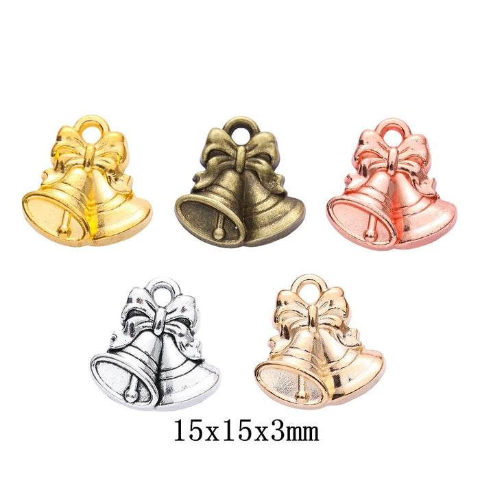 Zinc Alloy Bell Charm Pendant for DIY Necklace Bracelet Jewelry Making