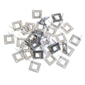 10mm Square Hollow Stainless Steel Stud Earrings With Hole DIY Earring Accessories Without Backs 0.7g view 4