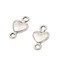 DIY Vintage Alloy Smooth Heart Charm Pendant, Jewelry Accessories For Necklace Making view 3