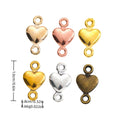 DIY Vintage Alloy Smooth Heart Charm Pendant, Jewelry Accessories For Necklace Making view 1