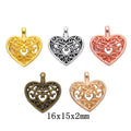 Zinc Alloy Heart Charm Pendant No.603671 for DIY Necklace Bracelet Jewelry Making view 1