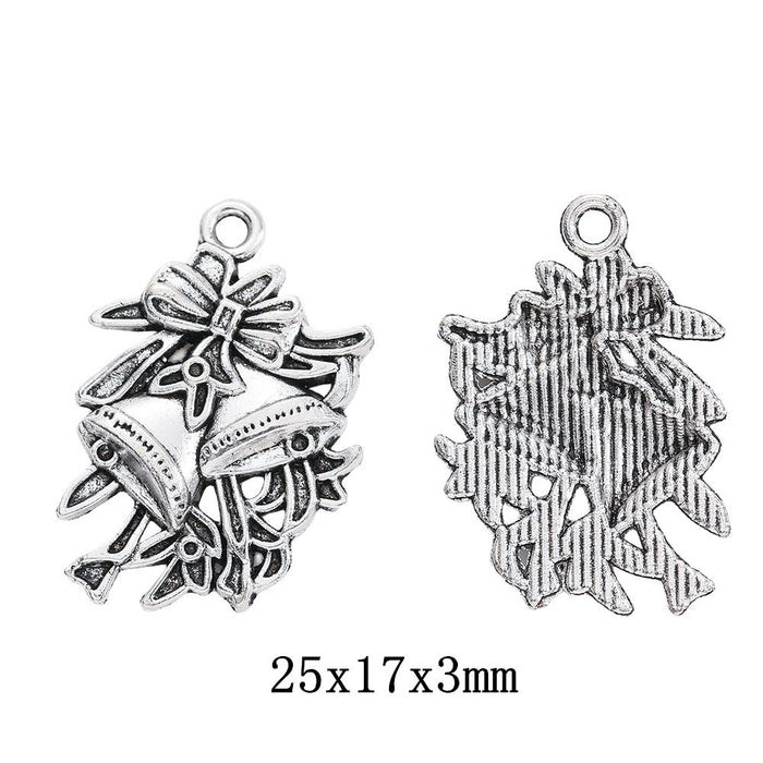 Antique Silver Zinc Alloy Bell Charm Pendant for DIY Necklace Bracelet Jewelry Making