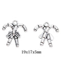 Antique Silver Zinc Alloy Candy Cane Charm Pendant for DIY Necklace Bracelet Jewelry Making view 1