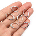 9x12mm Copper Real Gold Plated White K Non Tarnish Ear Stud Clutch Hook DIY Earring Parts 0.5g Earrings view 4