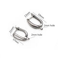 Copper Plated U Shape Earring Clasps Ear Hooks With Loop For DIY Earring Jewelry Accessories Earrings view 2