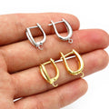 Copper Plated U Shape Earring Clasps Ear Hooks With Loop For DIY Earring Jewelry Accessories Earrings view 4