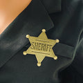 Creative Vintage Police Badge Brooch Six Pointed Star Medal Clothing Accessory Lapel Pin view 4