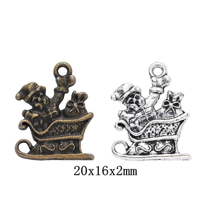 Zinc Alloy Santa Claus Charm Pendant No.292880 for DIY Necklace Bracelet Jewelry Making