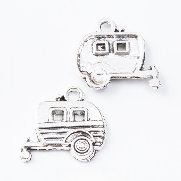Antique Silver Zinc Alloy Car Charm Pendant for DIY Necklace Bracelet Jewelry Making