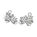 Zinc Alloy Christmas Mitten Charm Pendant for DIY Necklace Bracelet Jewelry Making view 3