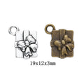 Zinc Alloy Gift Box Charm Pendant No.089048 for DIY Necklace Bracelet Jewelry Making view 1