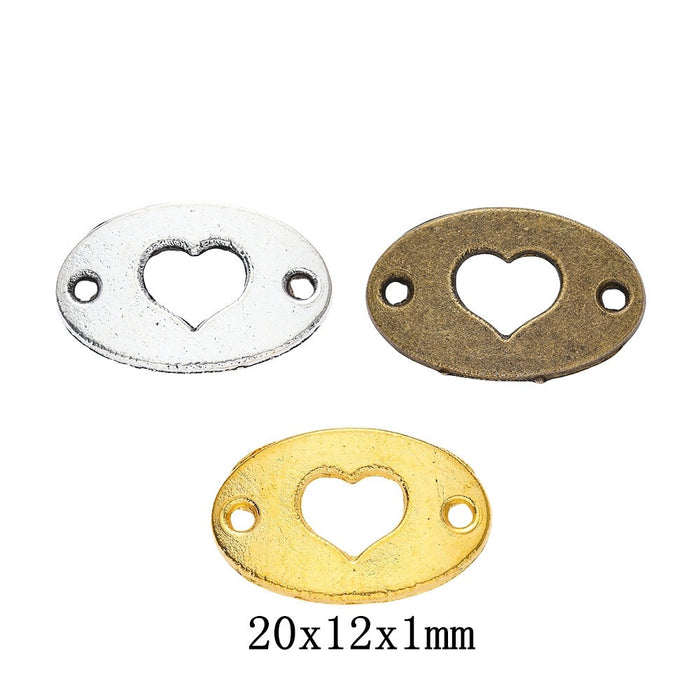 Zinc Alloy Heart Charm Pendant No.529417 for DIY Necklace Bracelet Jewelry Making