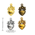 Zinc Alloy Heart Charm Pendant No.509360 for DIY Necklace Bracelet Jewelry Making view 1