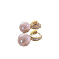 Pink Pearl Hoop Earrings, Light Luxury French Style Niche Design Ear Buckle For Women view 5