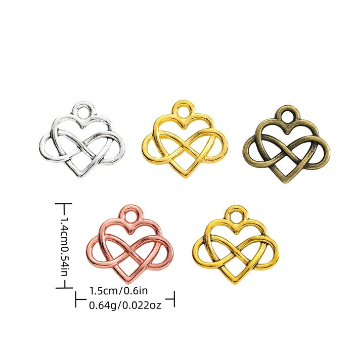 Zinc Alloy Heart Charm Pendant No.256373 for DIY Necklace Bracelet Jewelry Making