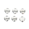 Zinc Alloy Heart Charm Pendant No.760390 for DIY Necklace Bracelet Jewelry Making view 2