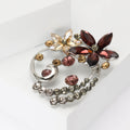 Alloy Rhinestone Flower Brooch For Vintage Dresses And Cheongsam Accessories view 3