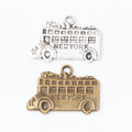 Zinc Alloy Bus Charm Pendant for DIY Necklace Bracelet Jewelry Making view 1
