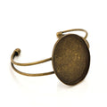30x40mm Oval Copper Bracelet Bezel Tray Blank Base For Time Gem DIY Jewelry Findings 15g view 5