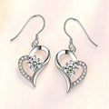 2024 New Trendy Korean Style Long Heart Drop Earrings For Women, Face Slimming Fashion Ear Jewelry view 1